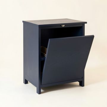 Brook Branch Freestanding Pull-Out Hamper Cabinet - Navy (synthetic illustration; no displayed measurements)