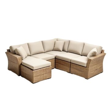 Consuelo 8 Piece Rattan Sectional Seating Group With Cushions