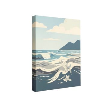 A Premium Ocean Breeze Graphic Art Print Multi-Piece Image On Wrapped Canvas