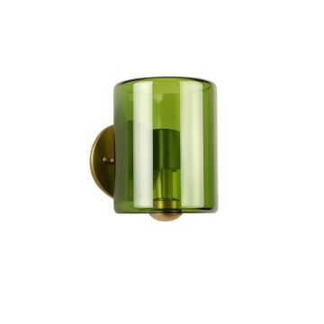 Cliff Bluff Wall Sconce Mounted On A Plain Wall - Green