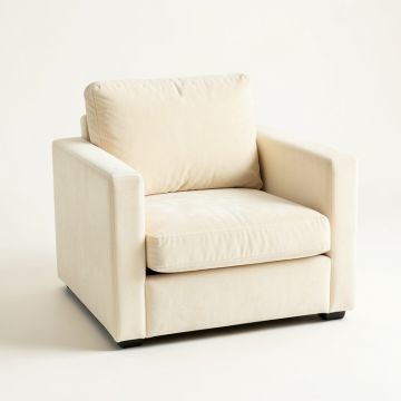 Willow Crossing Upholstered Armchair - Cream (synthetic illustration; no displayed measurements)