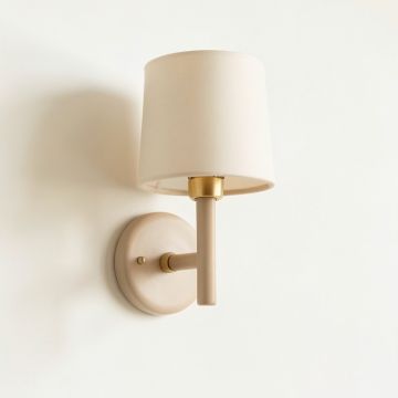 Vale Arc Wall Sconce Mounted On A Plain Wall - Beige (synthetic illustration; no displayed measurements)