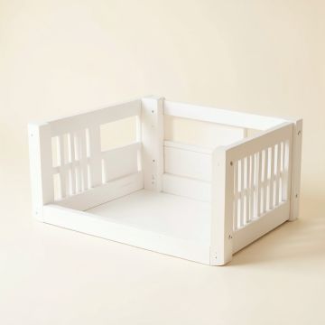 Hill Falls Empty Furniture-Style Pet Crate - White (synthetic illustration; no displayed measurements)