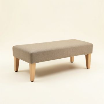 Miltenberger Upholstered Wood Bench (synthetic illustration; no displayed measurements)