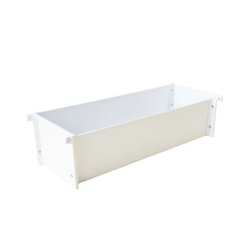 Shore Bend Empty Railing Planter With Integral Brackets - White