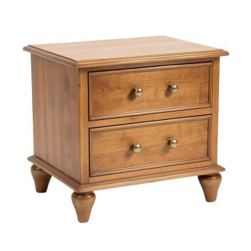 Orianne 2 - Drawer Solid Wood Nightstand In Antique Gold (synthetic illustration; no displayed measurements)