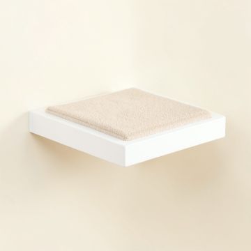 Dawn Falls Wall-Mounted Cat Perch - White (synthetic illustration; no displayed measurements)