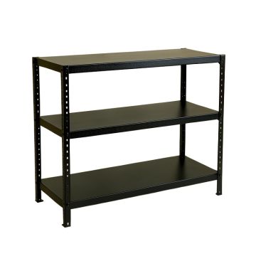 Birch Crest Desktop Shelving Unit - Black