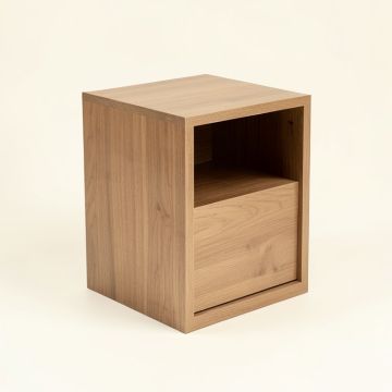 Newton End Table With Storage (synthetic illustration; no displayed measurements)