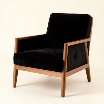 Holly Falls Upholstered Armchair - Black (synthetic illustration; no displayed measurements)