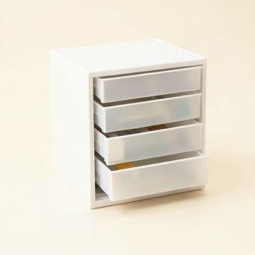 Pine Bluff Small-Parts Storage Drawer Cabinet - White (synthetic illustration; no displayed measurements)