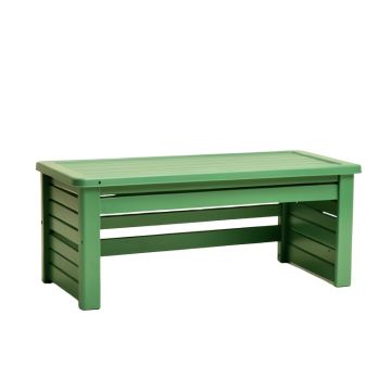Fern Canyon Narrow Outdoor Storage Bench - Green