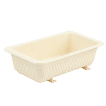 Hill Crest Empty Railing Planter With Integral Brackets - Ivory