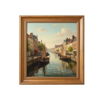 `` Regatta At Argenteuil 1874 '' By Pierre-Auguste Renoir Framed Painting Print On Wrapped Canvas