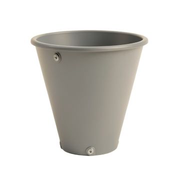 Olive Brook Empty Railing Planter With Integral Brackets - Gray