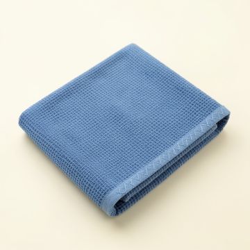 Maple Edge Bath Towel - Blue (synthetic illustration; no displayed measurements)