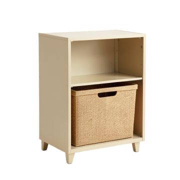 River Canyon Freestanding Pull-Out Hamper Cabinet - Beige