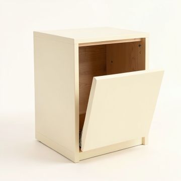 Brook Dale Freestanding Pull-Out Hamper Cabinet - Cream (synthetic illustration; no displayed measurements)