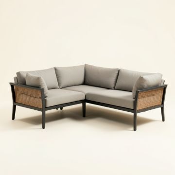 Woodsen Patio Sectional With Cushions (synthetic illustration; no displayed measurements)