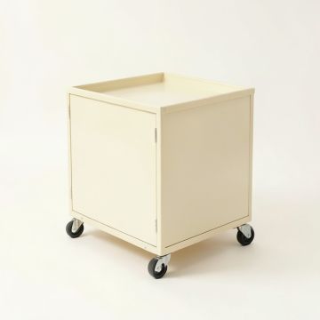Elm Bluff Empty Rolling Workshop Cart - Ivory (synthetic illustration; no displayed measurements)