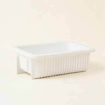 Sage Dale Empty Railing Planter With Integral Brackets - White (synthetic illustration; no displayed measurements)
