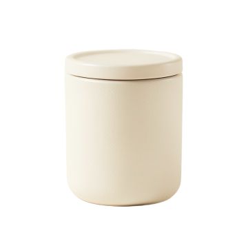 Holly Bluff Storage Canister With Lid - Ivory