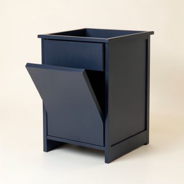 Meadow Crossing Freestanding Pull-Out Hamper Cabinet - Navy (synthetic illustration; no displayed measurements)