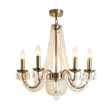 Cheryl 3 - Light Unique Empire Chandelier Beaded Accents