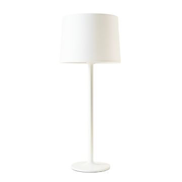 Cove Brook Floor Lamp With A Plain Fabric Shade - White