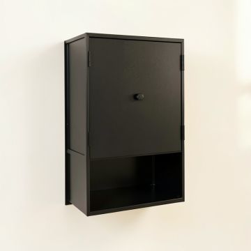 Vale Arc Wall-Mounted Laundry Cabinet - Black (synthetic illustration; no displayed measurements)