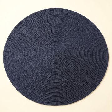 River Brook Round Area Rug - Navy (synthetic illustration; no displayed measurements)