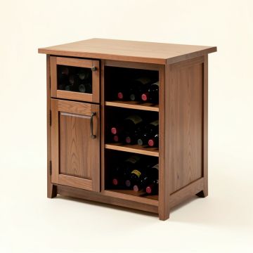 Mcconkey Bar With Wine Storage (synthetic illustration; no displayed measurements)