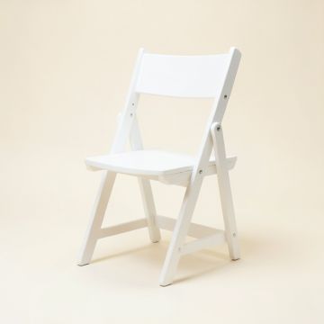 Reed Bend Folding Outdoor Chair - White (synthetic illustration; no displayed measurements)