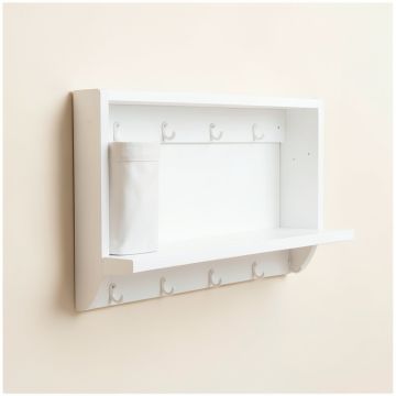 Bay Dale Wall-Mounted Entryway Organizer Shelf - White (synthetic illustration; no displayed measurements)