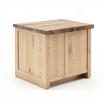 Fowlkes Poplar Kitchen Island With Butcher Block (synthetic illustration; no displayed measurements)