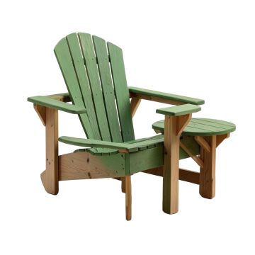 Strasburg Solid Wood Rocking Adirondack Chair With Table