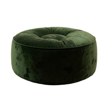 Cutshall 16 '' Velvet Tufted Round Pouf Ottoman