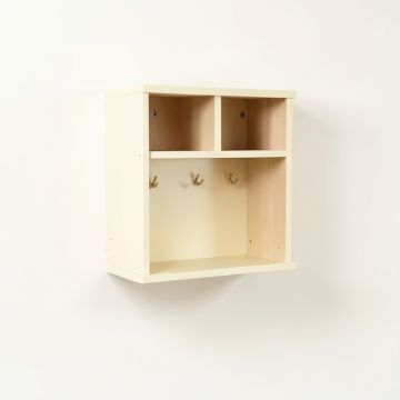 Laurel Edge Wall-Mounted Entryway Organizer Shelf - Cream (synthetic illustration; no displayed measurements)