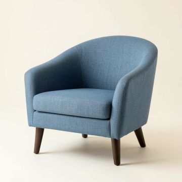 Meadow Bluff Upholstered Armchair - Blue (synthetic illustration; no displayed measurements)