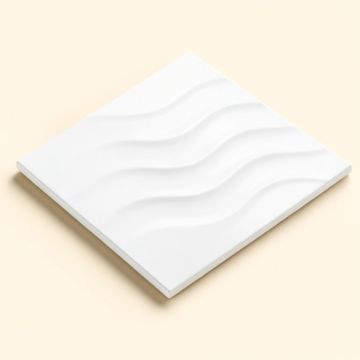 Ripple White Wavy 12 '' X 36 '' Ceramic Tile (synthetic illustration; no displayed measurements)