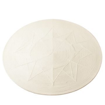 Juniper Branch Round Area Rug - Cream (synthetic illustration; no displayed measurements)