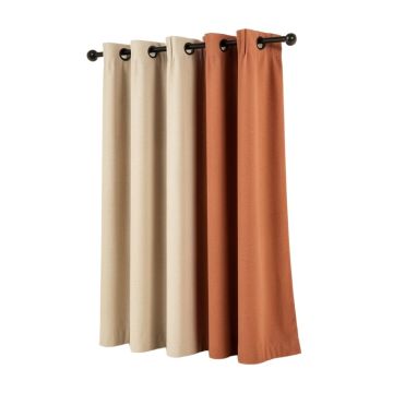 Oslo Home Theater Grade Solid Blackout Thermal Grommet Single Curtain Panel