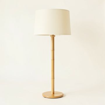 Brook Bluff Floor Lamp With A Plain Fabric Shade - Cream (synthetic illustration; no displayed measurements)