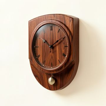 Mahogany Cherry Oak Wall Clock (synthetic illustration; no displayed measurements)