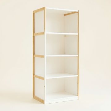 Aspen Canyon Narrow Cubby Tower - White (synthetic illustration; no displayed measurements)