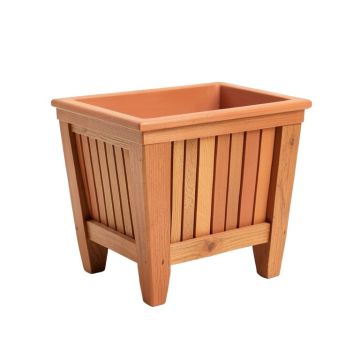 Pine Crest Empty Raised Planter - Terracotta