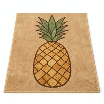 Maura Trio Pineapple Rust Welcome Outdoor Door Mat (synthetic illustration; no displayed measurements)