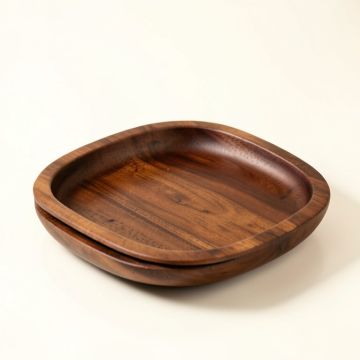 Tiefort Solid Wood Nesting 2 Piece Tray Set (synthetic illustration; no displayed measurements)