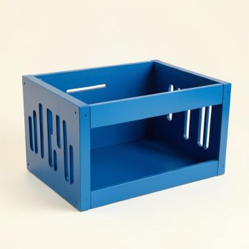 Linden Crossing Empty Furniture-Style Pet Crate - Blue (synthetic illustration; no displayed measurements)