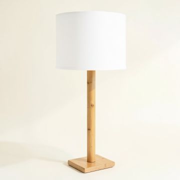 Reed Brook Floor Lamp With A Plain Fabric Shade - White (synthetic illustration; no displayed measurements)